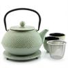 CAST IRON KETTLE POT MINT 0.8L SET 1x POT 2x CUPS WITH STAND
