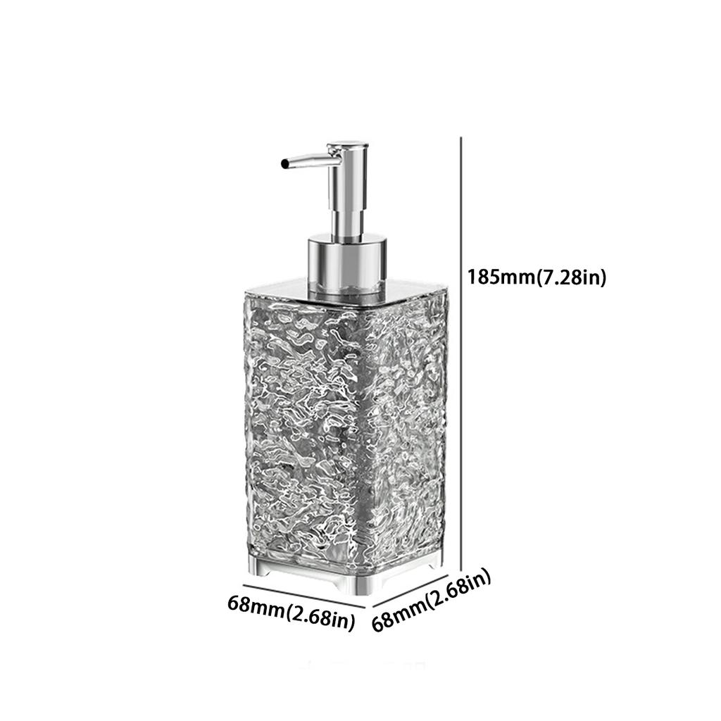 Square/Round Liquid Soap Dispenser Plastic Push Bottle Leak-proof Design Kitchen Bathroom General Purpose