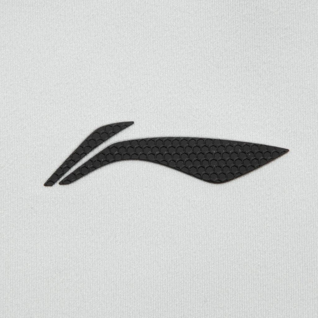 Li Ning Fitness Series Quick-Dry Cool Stand Collar Logo T-Shirt Men Tops Crystal-Gray ATLV313-1