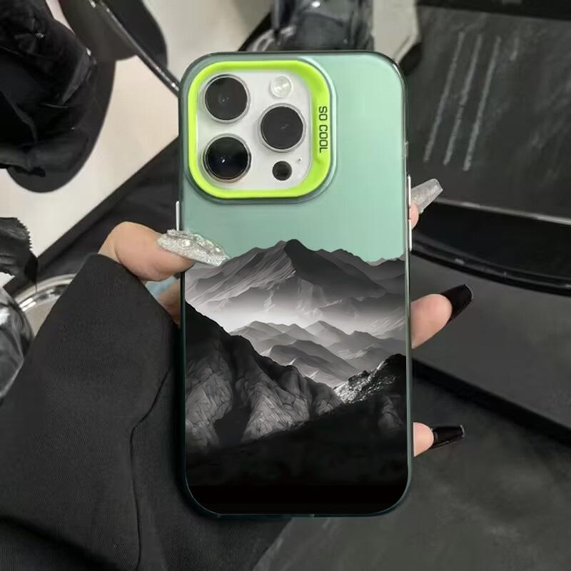 Pouzdro na telefon Pro iPhone 16E Pouzdra Pro iPhone 16 14 13 11 12 Pro Max 7 8 16 Plus XR XS X SE2 Barevný kryt s potiskem horského výhledu