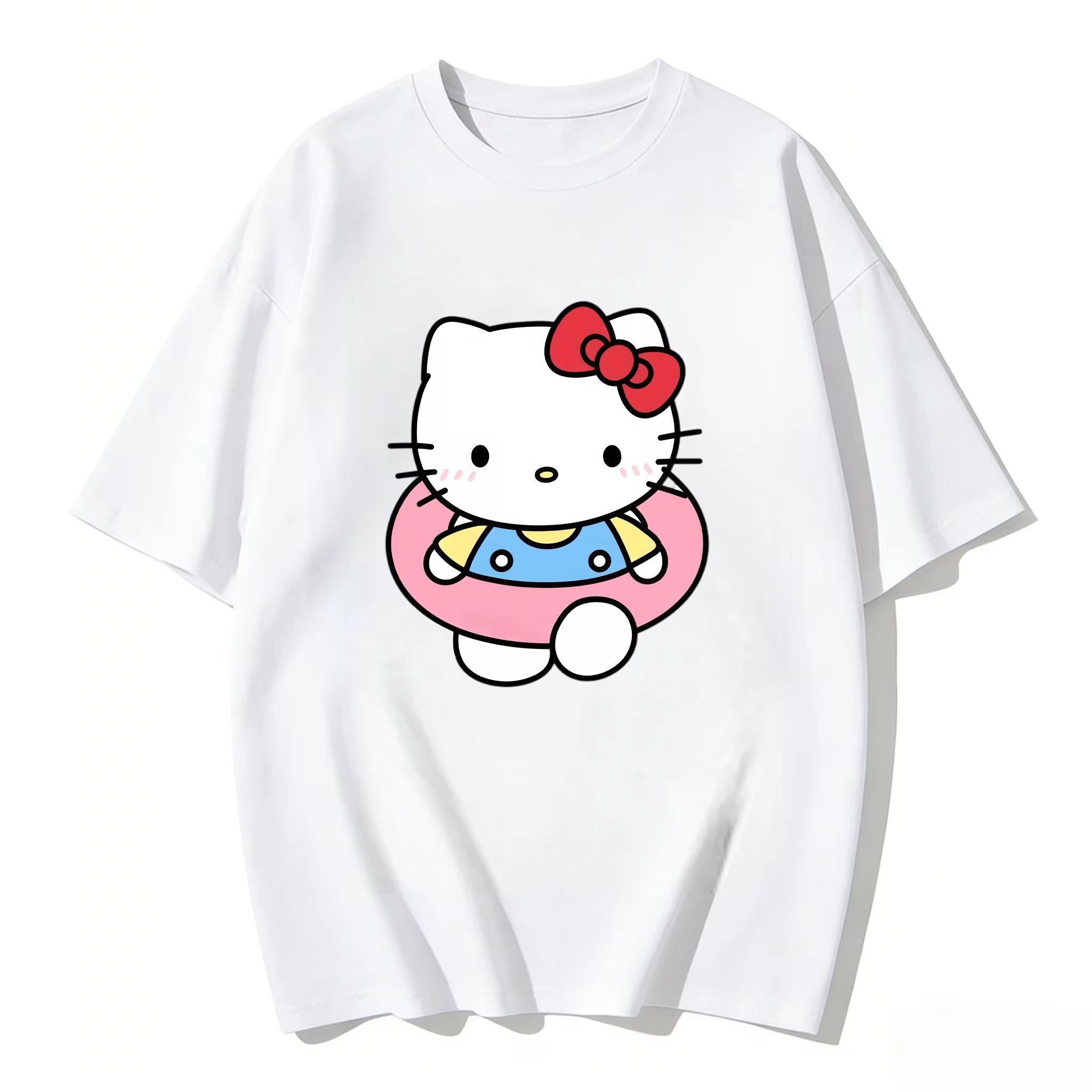 Summer 2026 Shirley Rabbit Cartoon Print ShortSleeved Cotton Womens TShirt  Sweet and Juvenile Style S