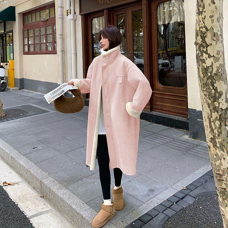 

Желтое среднее и длинное утепленное пальто Новое зимнее пальто L