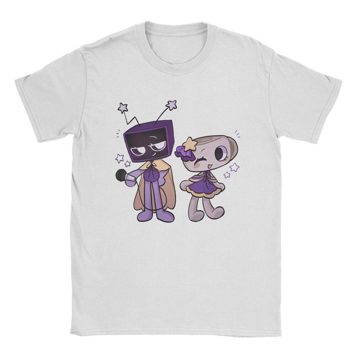 

Хіпстерська футболка Vee And Shelly From Dandy s World для чоловіків З круглим вирізом Бавовняні футболки Мультяшні футболки з коротким рукавом 6XL сувенірна продукція 2XL
