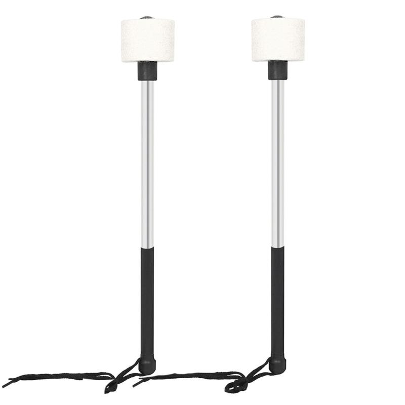 Felt Mallets Sticks Stainless Steel Nonslip Handle Drumsticks Drum Mallet Stick Percussion Stick for Marchings Bass Drum