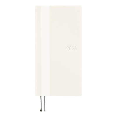 Hobonichi Techo 2026 Weeks White January Start Weekly Planner Left Slim Vertical Line/Ivory
