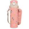 Vacuum Insulated Kids' Mobile Mug, 500ml, Minnie Mouse Design, Pop Pink, with Detachable Strap and Shoulder Pads, Perfect for School or Kinder
