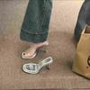 Summers PVC Transparent Women Slippers Shoes Casual Street Style Ladies Elegant Party Dress High Heel Slides