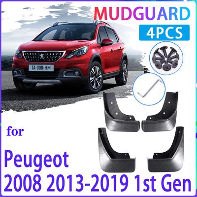 4 PCS Car Mud Flaps for Peugeot 2008 2013~ 2014 2015 2016 2017 2018  Mudguard Splash Guards Fender Mudflaps Auto