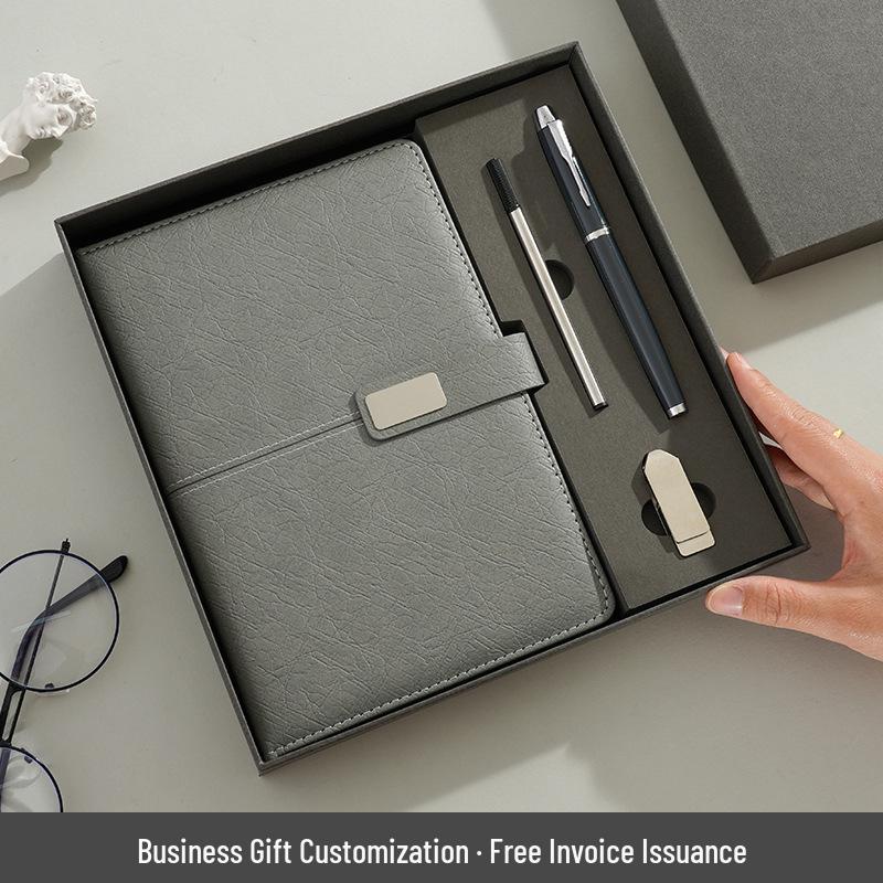 Luxury Oil Paper Texture Notebook Set: Custom Diary, Memo Pad & Gift Box with Optional Logo Printing. Perfect for Corporate Souvenirs.