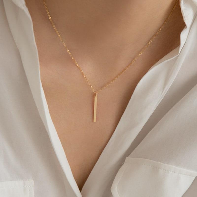 

LUNNE Підвіска-паличка з 14-каратного золота (Позолочений) #GFN22 Mini Stick . 42cm