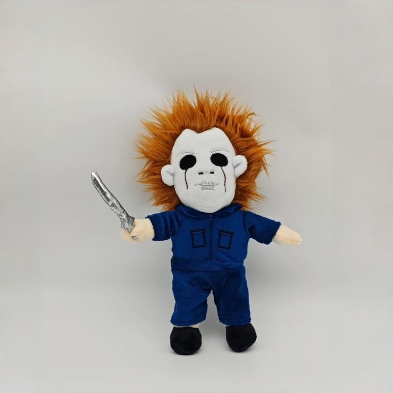 TreasuringU Halloween Horror Plüschtiere Michael Myers Kuschelpuppen Weiche Spielzeuge Geburtstagsgeschenke Halloween Party Dekoration