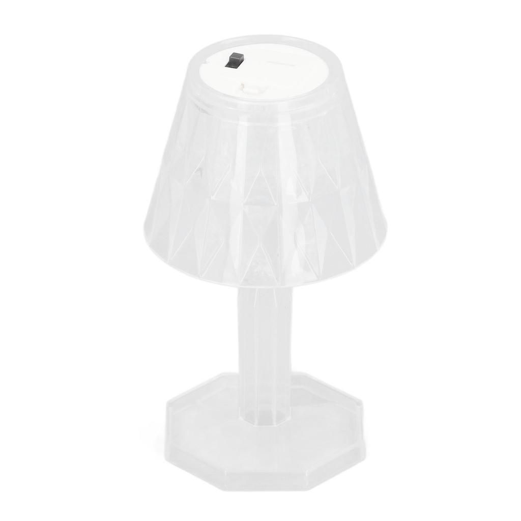 Crystal Table Lamp Bedside Bed Night Light Plastic Pretty Effects for Bedroom Home Pure White