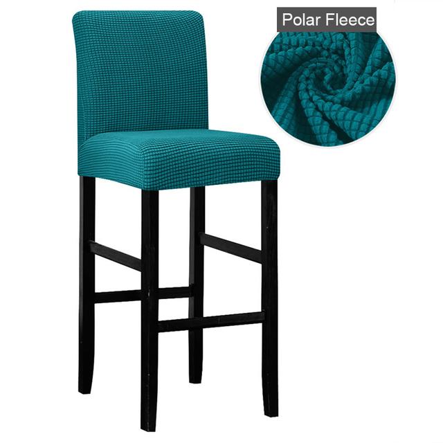 1/2/4/6 Pieces Velvet Fabric Bar Chair Cover Big Elastic High Stool Chair Protector Seat Case for Dining Room