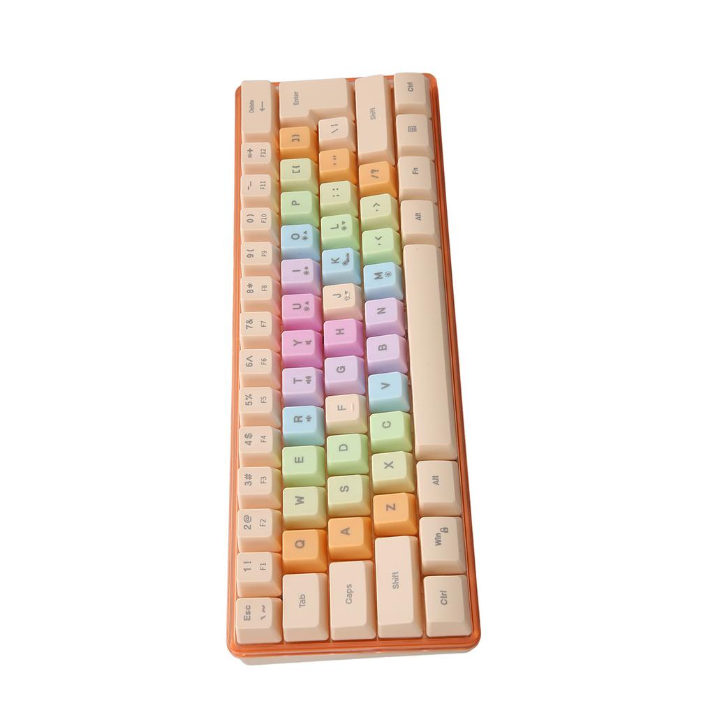 61 Keys Mechanical Keyboard RGB Backlight Colorful Keycaps Wired Mechanical Keyboard for Gaming Work