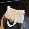 French Niche Texture Underarm Commuter Bag Women's 2025 New Simple Retro Small Square Bag Pleated Shoulder Messenger Bag
