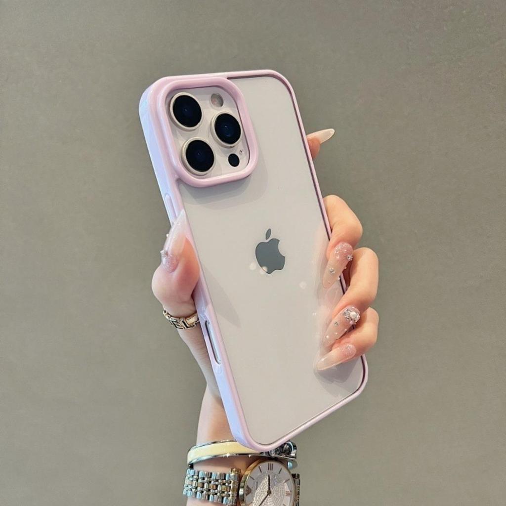 Candy Shockproof Silicone Bumper Phone Case For iPhone 16 Plus 15 14 Promax 11 12 13 Pro Max Transparent Protection Cover