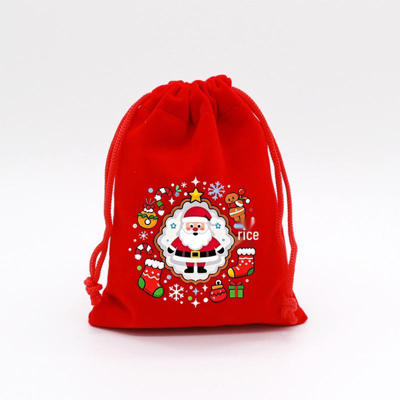 Christmas Candy & Apple Gift Bags - Red Snack Packaging