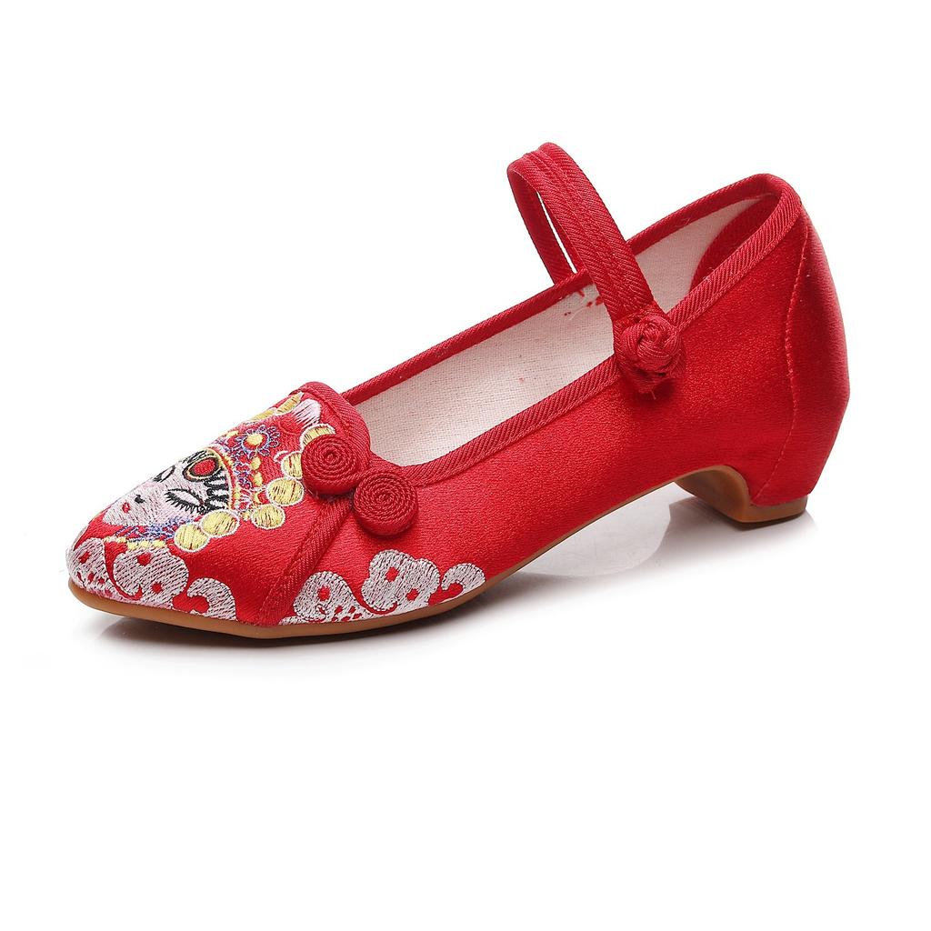 [Huadan Facebook] 2024 New Chinese Wind Cloth Shoes Peking Opera Facebook Temperament Single Shoes Pointed Ethnic Style Women's Shoes