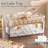 Household PP Ice Cube Tray 64 Grids with Lid Ice Bucket Large Capacity Easy To Use Ice Cube Mold Ice Maker