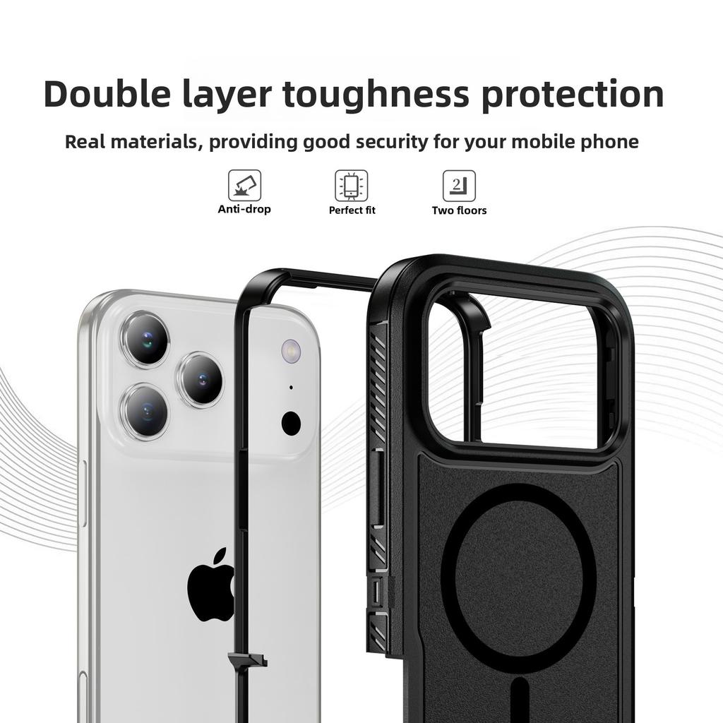 Smooth-Touch Non-slip Ott Armor Box Defender XT Series Magnetic Case for Original IPhone 17 Pro Max 16 15 14 13 12 Anti-Drop Charger Protect Cover