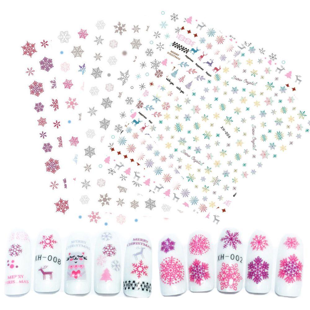 

Новые подарки, украшения, рождественские наклейки для ногтей, советы по дизайну ногтей, зимние снежинки, переводная наклейка XH-011