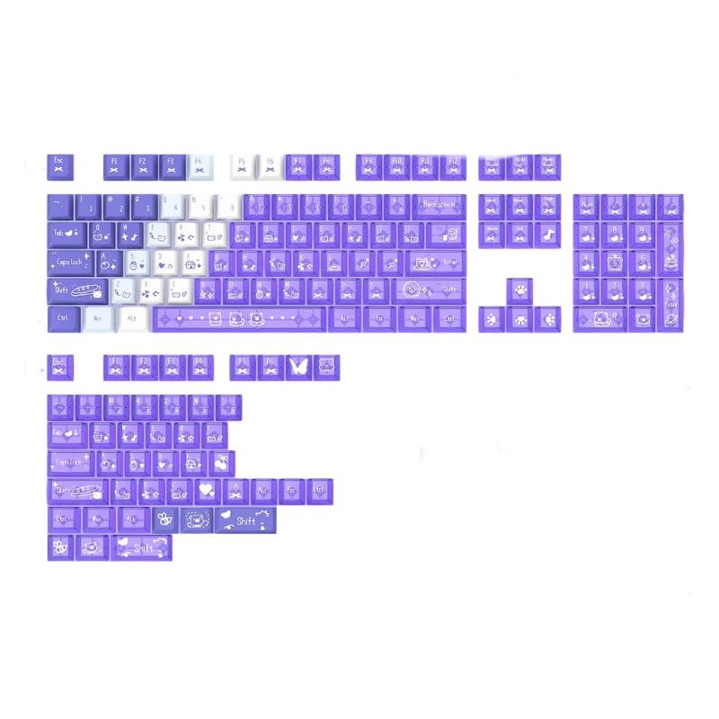Double Texture PC Keycap Set Heat Resistant Fade Proof Design with Sublimated Side Lettering Keycaps 150pcs/Set