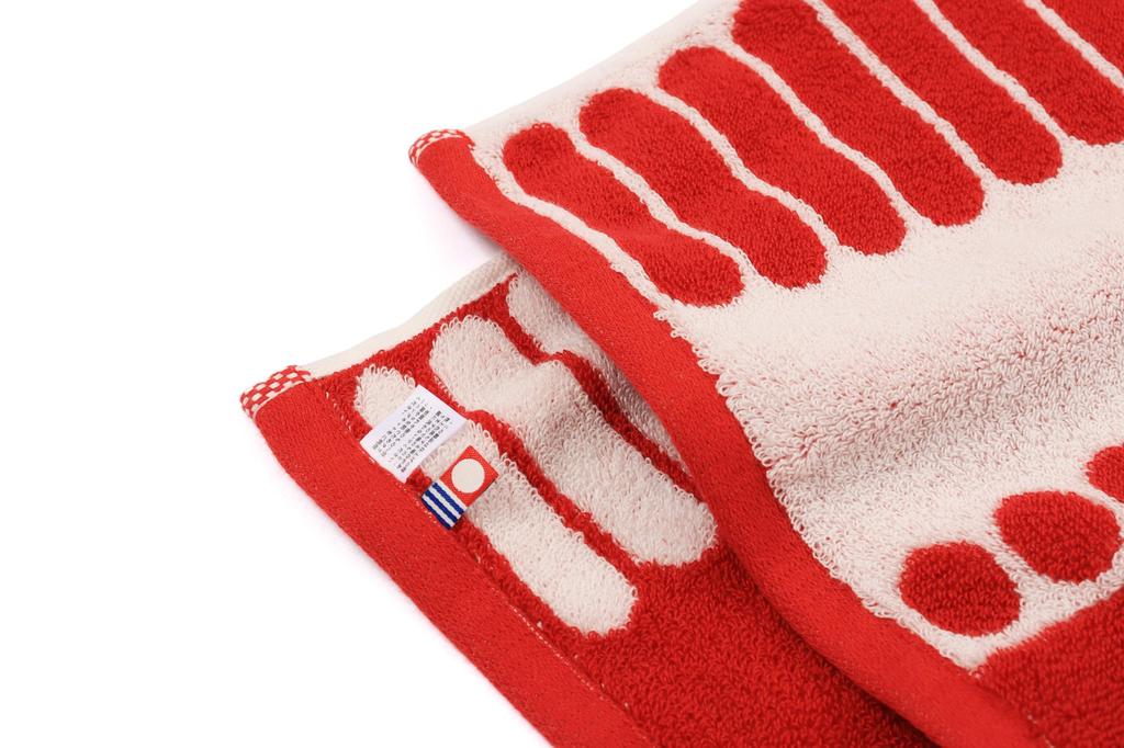 Dosukoi Bath Imabari Impermanence of All Towel, Towel, Large, Thick, Men's & Women's (Red - Things)
