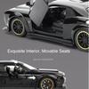 Scale 1:32 Challenger SRT Hellcat Model Car Toy Pull Back Sound Light Alloy Diecast Police Cars Models Kids Collection Gifts