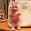 Furry Ostrich Plush Doll Pendant Cute Bird Plush Keychains Ostrich Plush Keychains  Pendant Decor