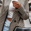 European and American Style Plaid Blazer