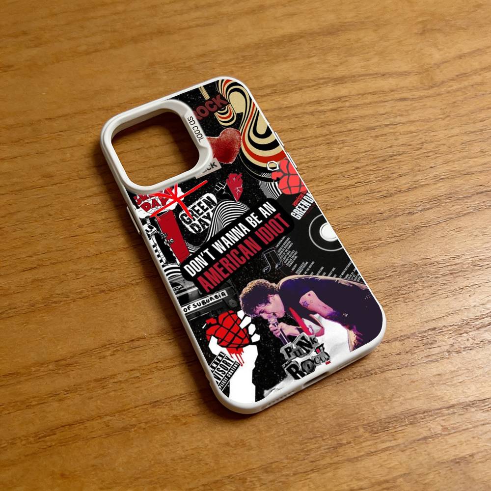 G-Green Day-S Band Phone Case for iPhone 17 16 Pro Plus 15 14 13 12 11 Max Mini X XS Silicone Shockproof Cover