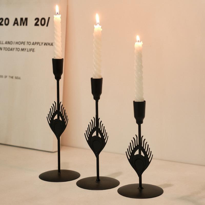 Metal HandicraftsRetro Candlelight Dinner Props Romantic Table Decorations Candlestick Ornaments