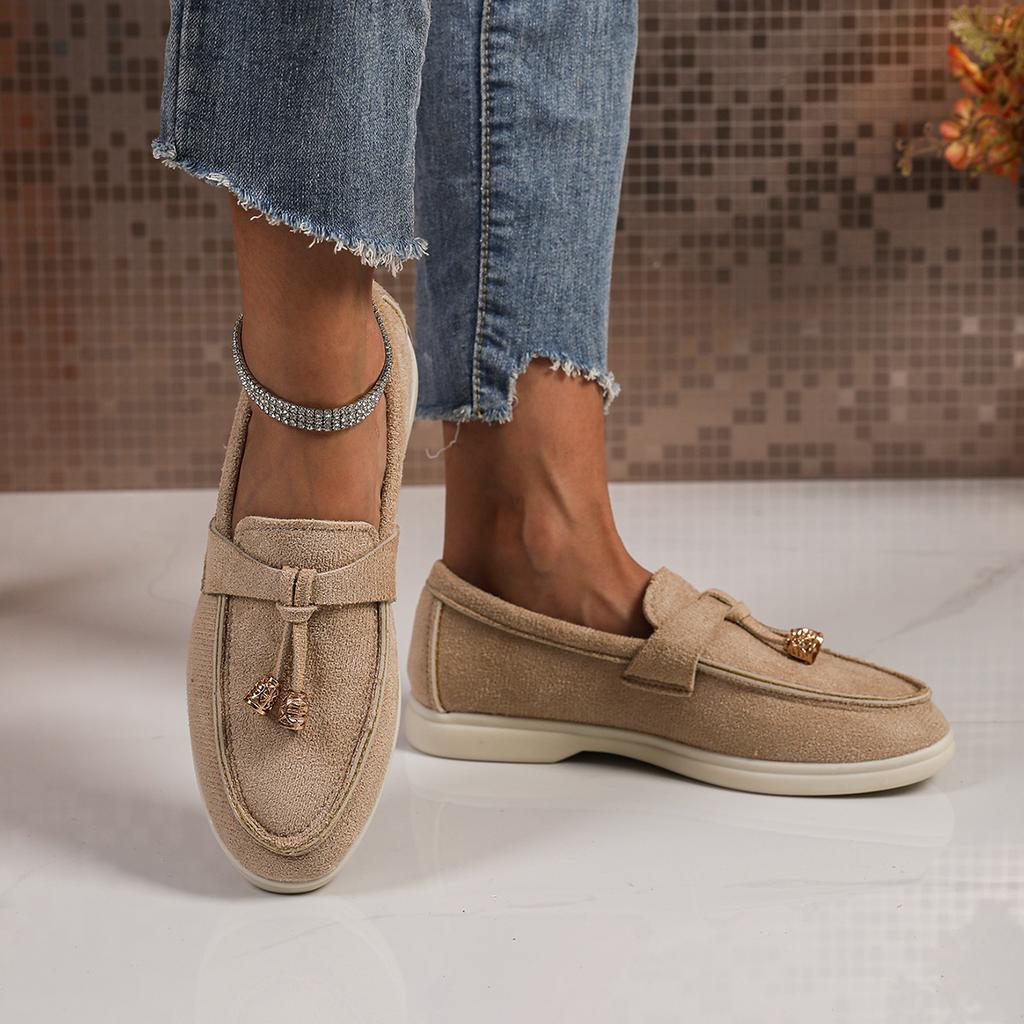 Women's Wide Width Slip-On Loafers - Low Top Casual Flats, Comfort Driving Moccasins for Everyday Wear