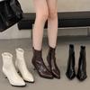 2026 New Women's Ankle Boots Sexy Pointed Toe Woman Short Boots Fashion Causal Ladies Thin High Heel Boots Solid Color Stiletto
