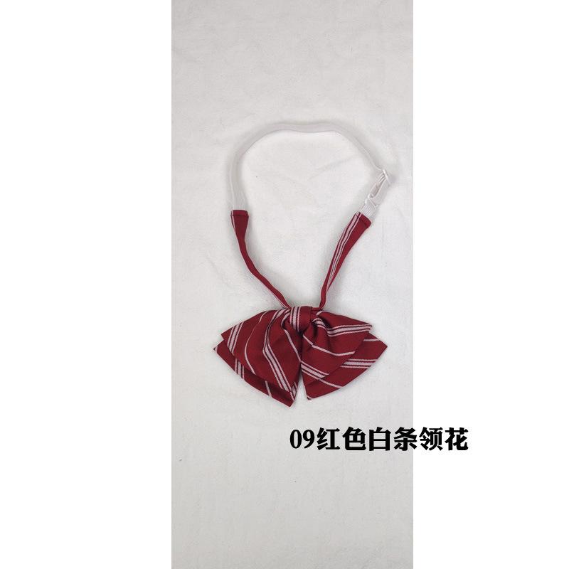 Blaue karierte Krawatte, leicht zu ziehende Lazy Tie, Krawatte, gestreifte Schuluniform, Schüler-Krawatten-Set.