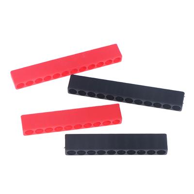 4 Pièces 10/12 Trous Porte-embouts de Tournevis Organisateur en Caoutchouc Souple Hexagonal 1/4 de Pouce Support Mallette pour Embouts de Tournevis et Forets Outil Électrique