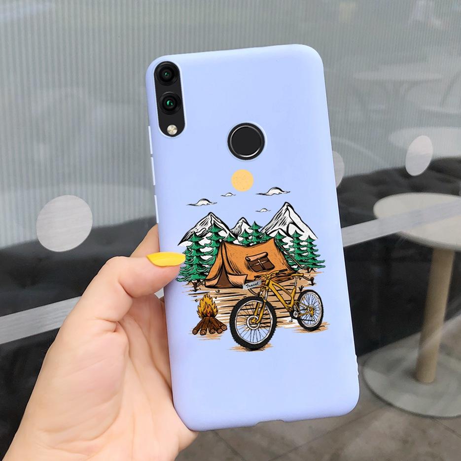 Cute Candy Painted Cover For Huawei Honor 8C Case Honor 8X Soft Silicone Back Cover For Honor 8C 8X Cases Honor8C Honor8X Bumper
