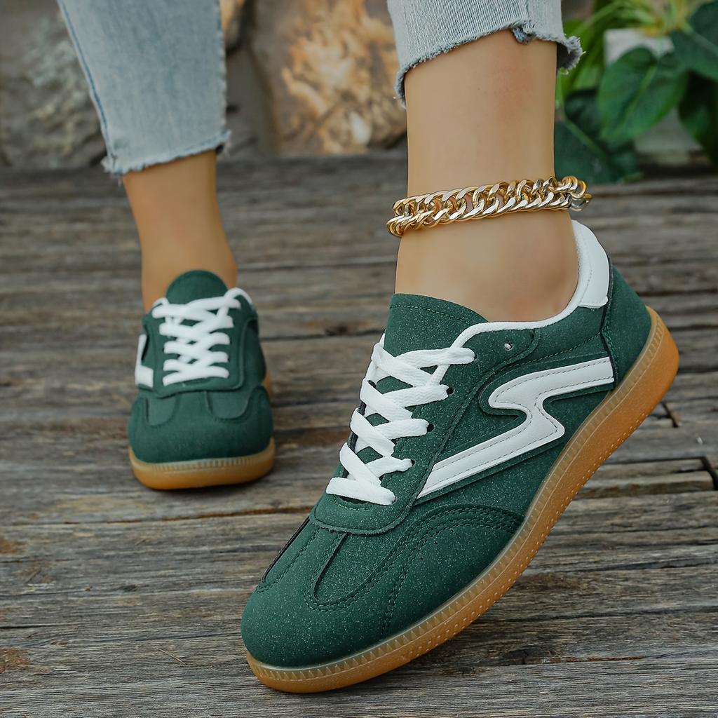 Dames Lettvekt Sklisikre Fritidssneakers Livlig Rosa & Svart Syntetisk Overdel Lavsko med TPR-såle, Pustende Stofffôr