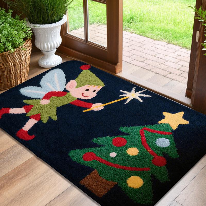 

Flannel printed door mat, water absorbing foot mat for entry, home decoration mat, bedroom door mat, machine washable 60*90cm