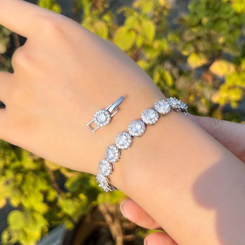 Light Luxury Full Zircon Bracelet Temperament Celebrity Style Women'S Jewelry