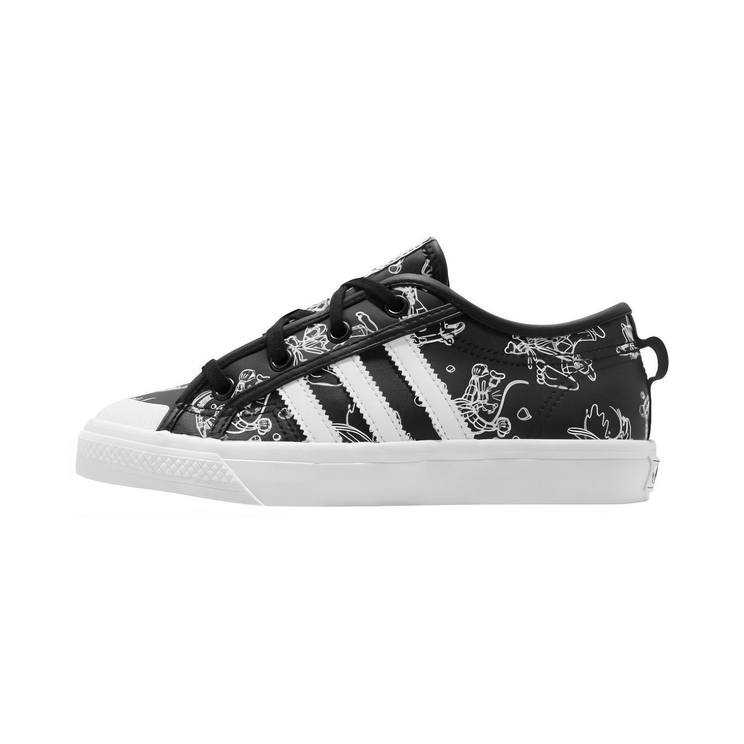 

Disney x Adidas Originals NIZZA Sport Goofy Low top Skateboard Shoes Black Children Aged 3 7 Years Old FW9592 31.5
