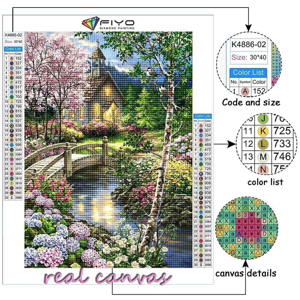 5D Diy Diament Malowanie Chatka Leśna Krzyżykowy Pełny Haft Diamentowy Mozaika