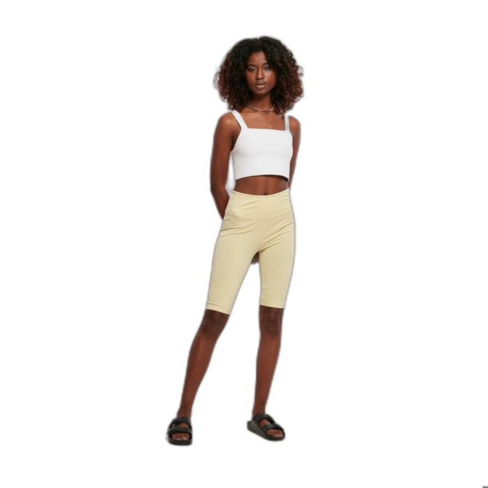 Cuissard Femme - Urban Classics - Organic Stretch - Jaune - Slim Fit - Confort Maximal