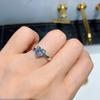 Caibao Popular High Carbon Simulation White Diamond 8 * 8 Heart Ring Jewelry