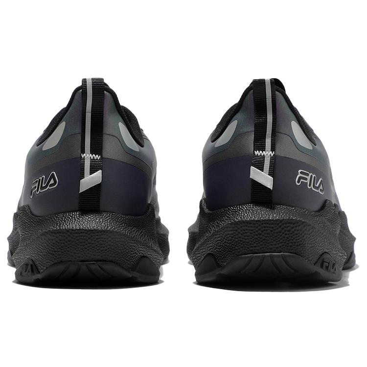 BTS x FILA Textile, Synthetic Leather Low top Casual Running Shoes Unisex Black Gray Korean Style 1RM01671D_001