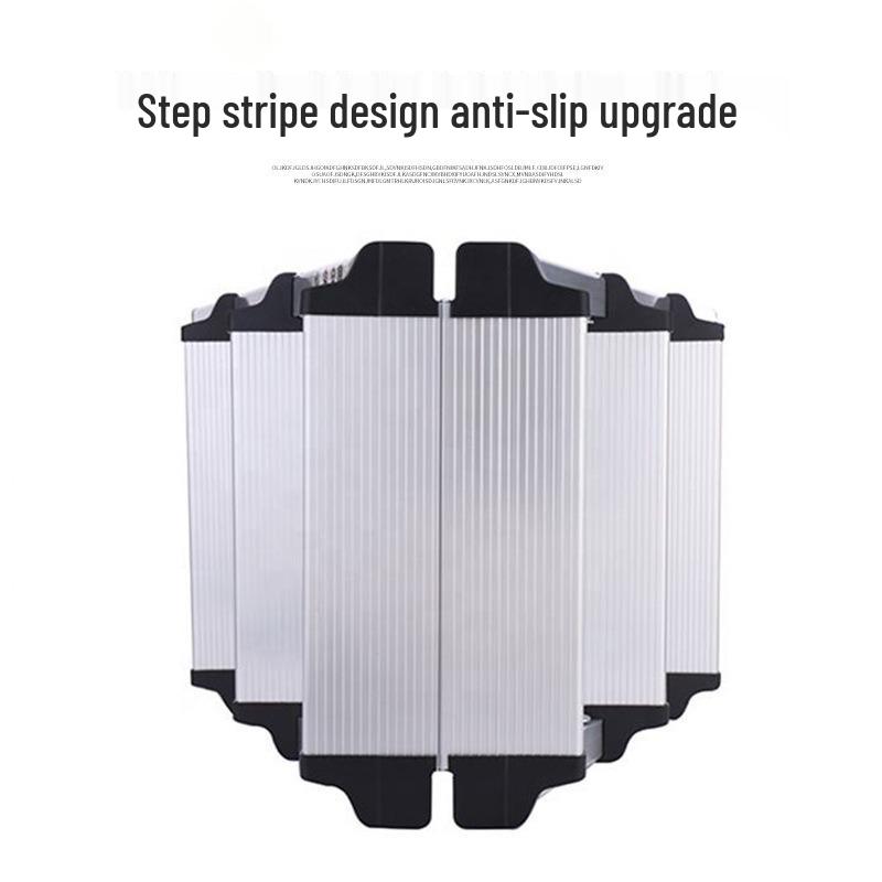 Stainless Steel Lightweight Folding A-Frame Step Ladder for Indoor Use