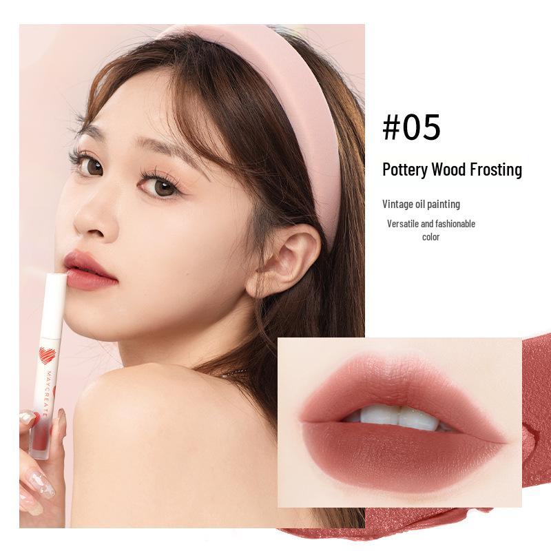 KINEPIN Velvet Matte Lightweight Long-Lasting Lip Glaze - Non-Stick Cup Pigmented Lipstick