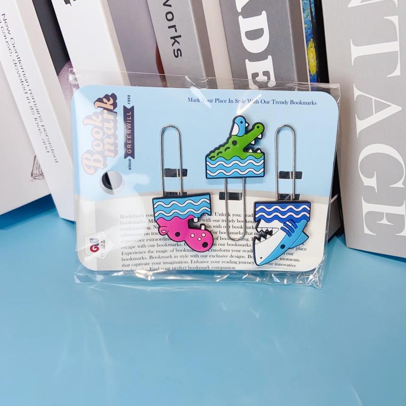Cartoon Animal Paperclip Bookmark - Student Stationery & Journal Decor