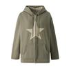 Felpa da donna casual in pile con cappuccio e bottoni, a maniche lunghe, con tasche