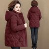 Mor Vinter Dun Bomullsjakke Kåpe Tykk Varm Bestemor Snøklær Parkas